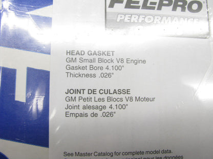 Fel-pro 1142-026 Performance Cylinder Head Gasket - Chevrolet SBC 4.100'' .026''