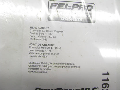Fel-pro PERFORMANCE 1162R-053  Right Cylinder Head Gasket Chevrolet LS1 4.175''
