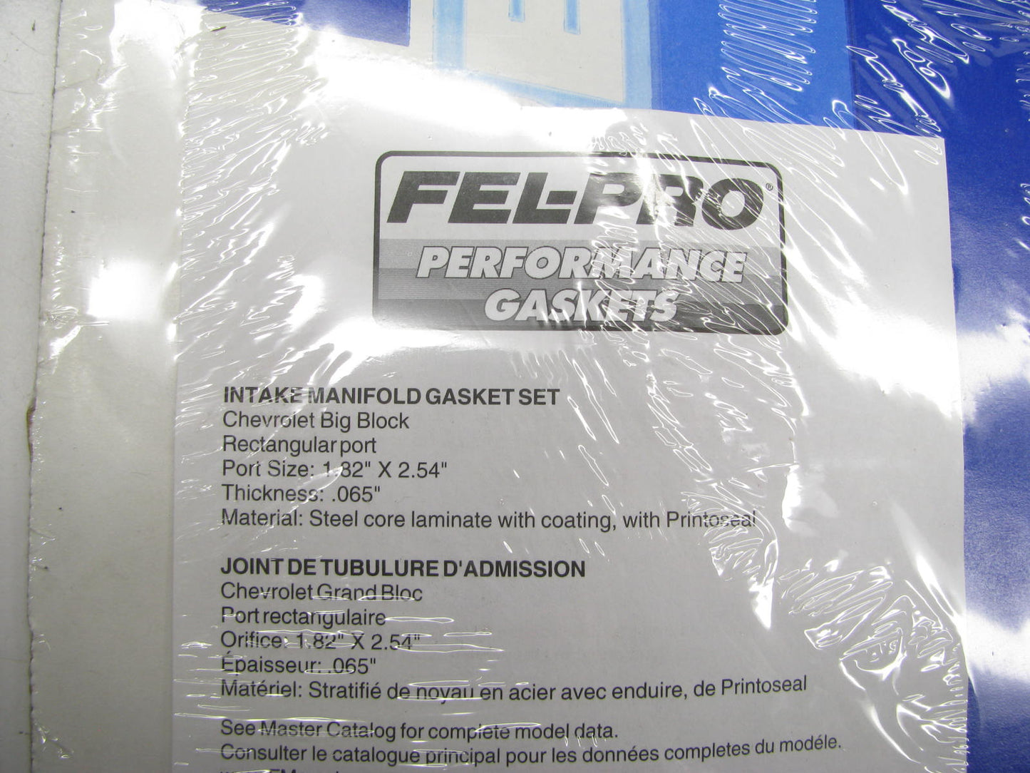 Fel-pro 1211S-3 Intake Manifold Gasket Set - Chevrolet BBC Brodix 1.82x2.54 .065