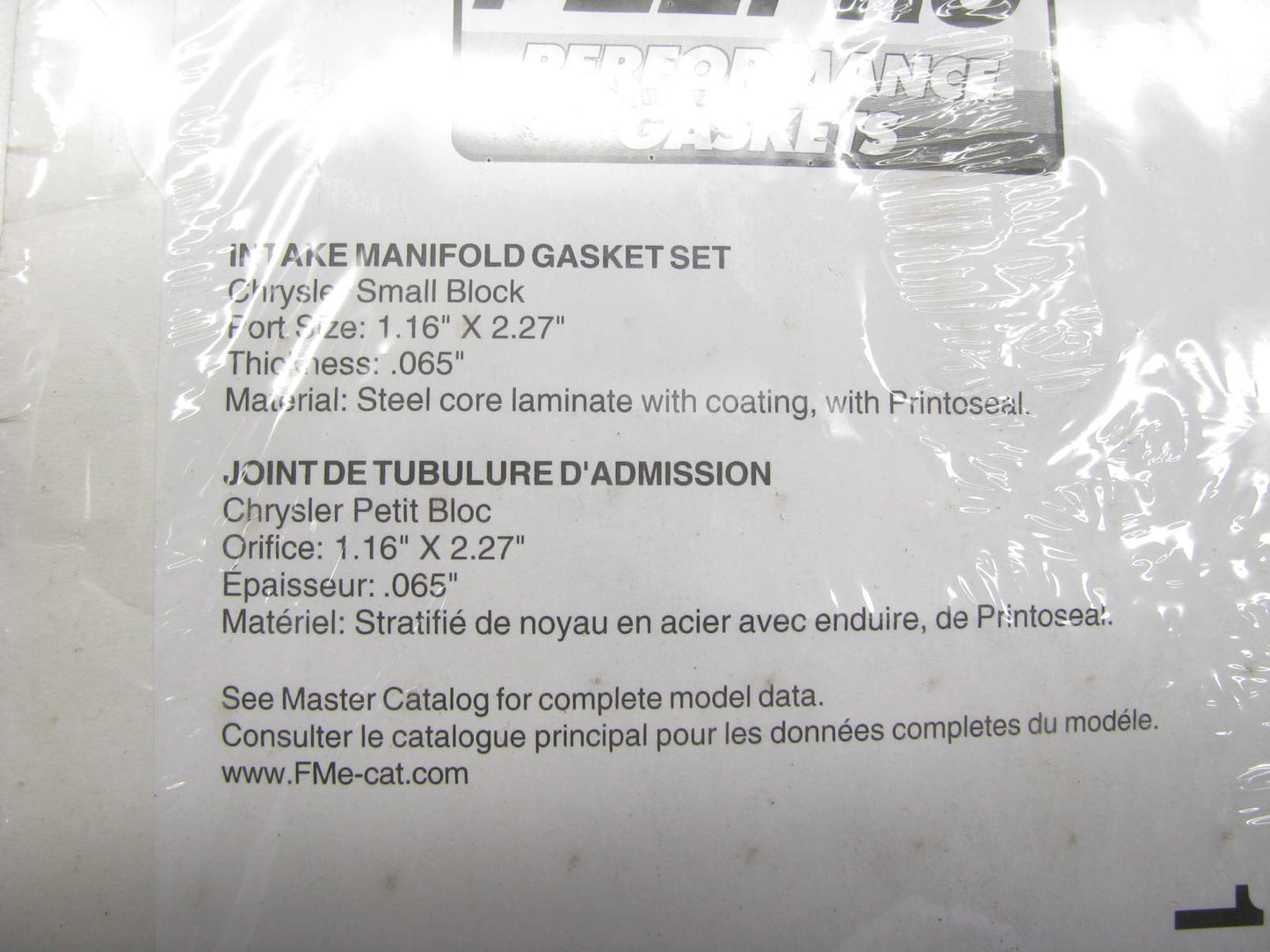 Fel-pro 1213S-3 Performance Intake Manifold Gasket Set For Chrysler SB 0.065''