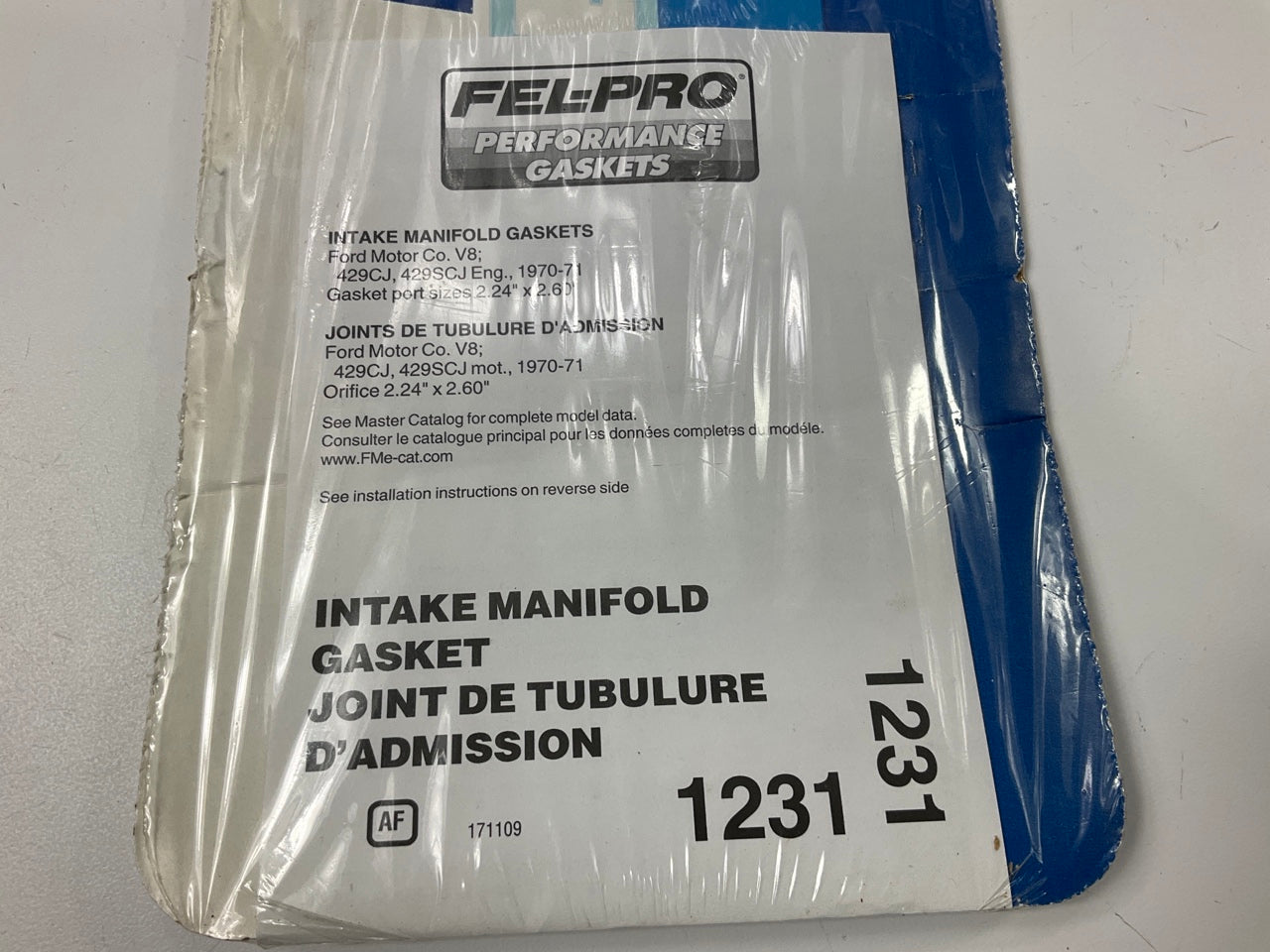 Fel-pro 1231 Performance Intake Manifold Gasket Set 1970-1971 Ford V8 Big Block