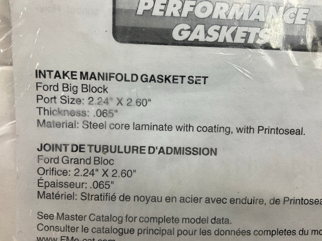 Fel-pro 1231S-3 Intake Manifold Gasket Set - Ford BBF 2.60'' X 2.24'' Port .065''