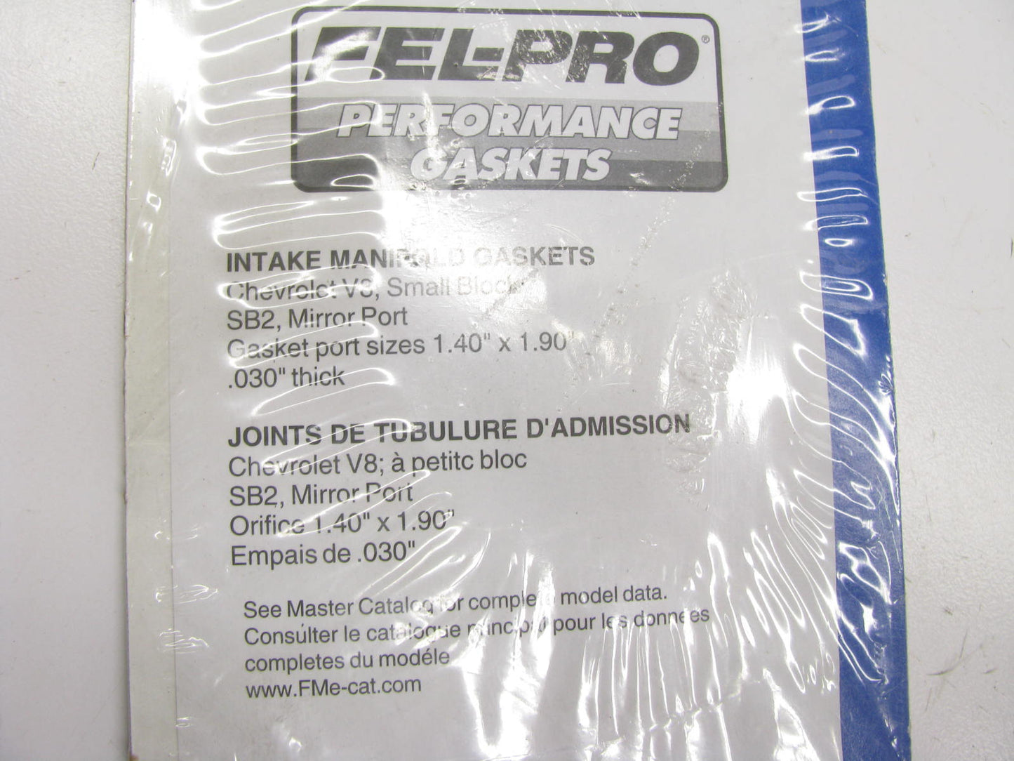 Fel-pro Performance 1237-1 Intake Gasket SBC SB2 Mirror Port .030 Thick