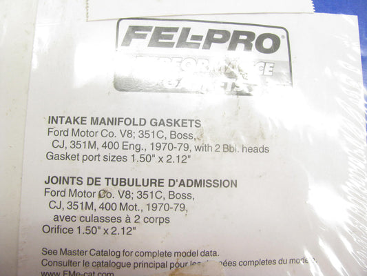 Fel-pro Performance 1240 Engine Intake Manifold Gasket Set - Ford 351C 351M 400