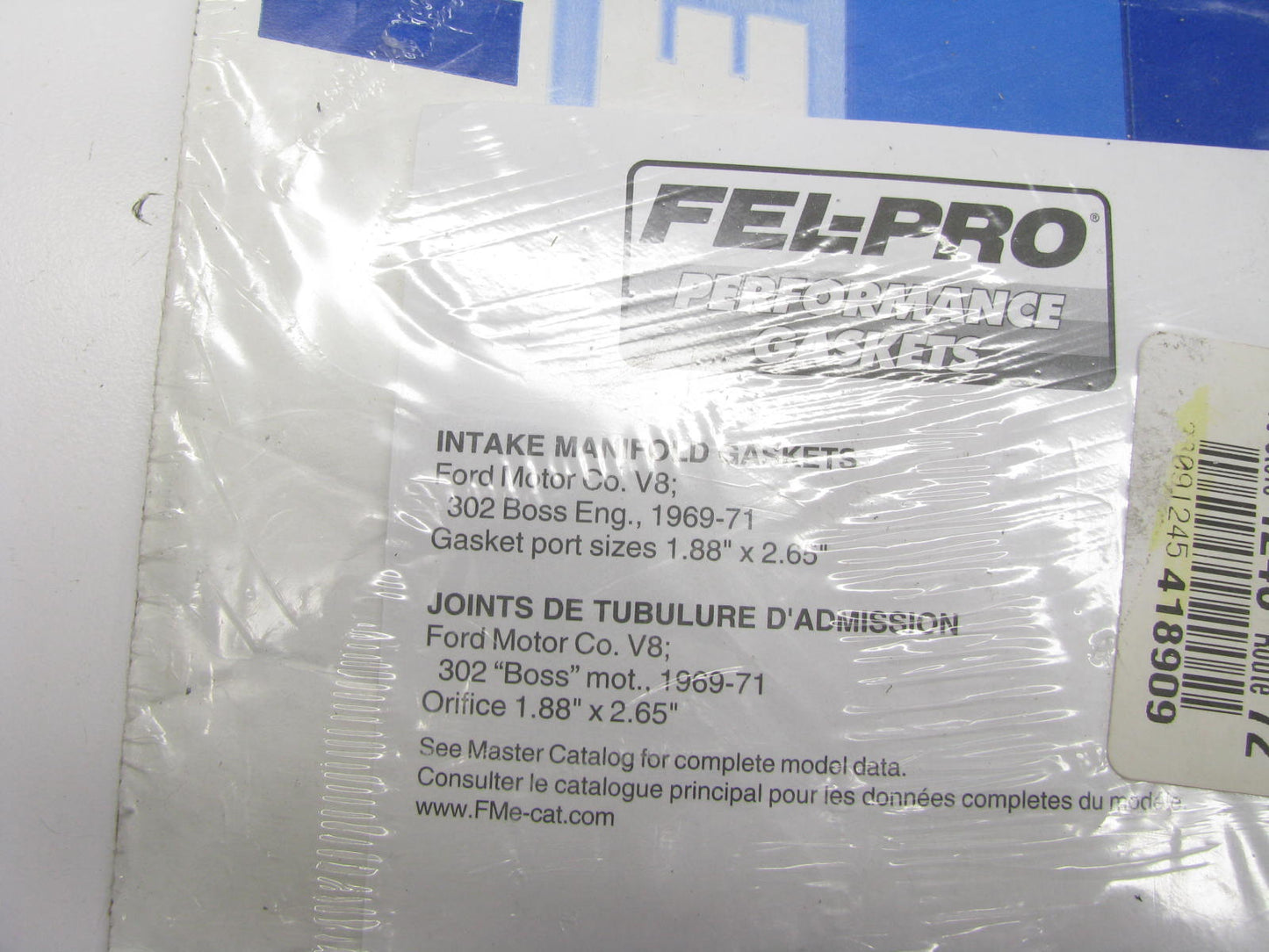 Fel-pro Performance 1248  Intake Manifold Gasket Set - 1969-1971 Ford Boss 302