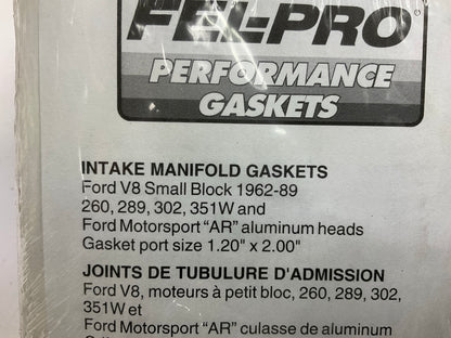 Fel-pro 1250 Performance Intake Gasket Set Ford V8 Windsor Small Block 1.2'' X 2''