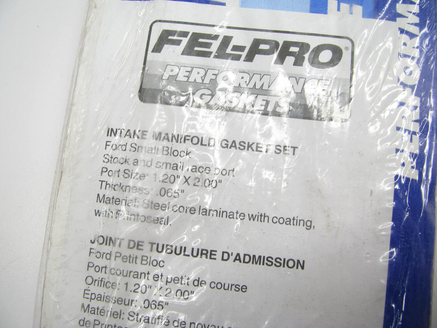 Fel-Pro 1250S-3 Intake Manifold Gaskets Ford Small Block 1.2x2.0'' Race Ports SBF