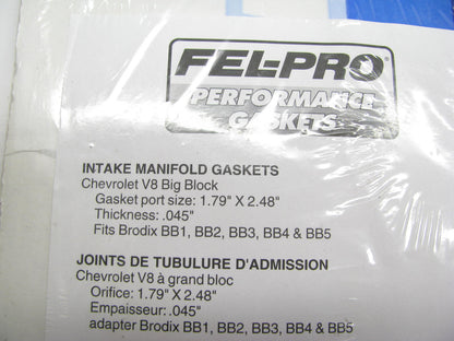 Fel-pro 1252-2 Performance Intake Manifold Gasket Set Chevy V8 Big Block W/O UBH