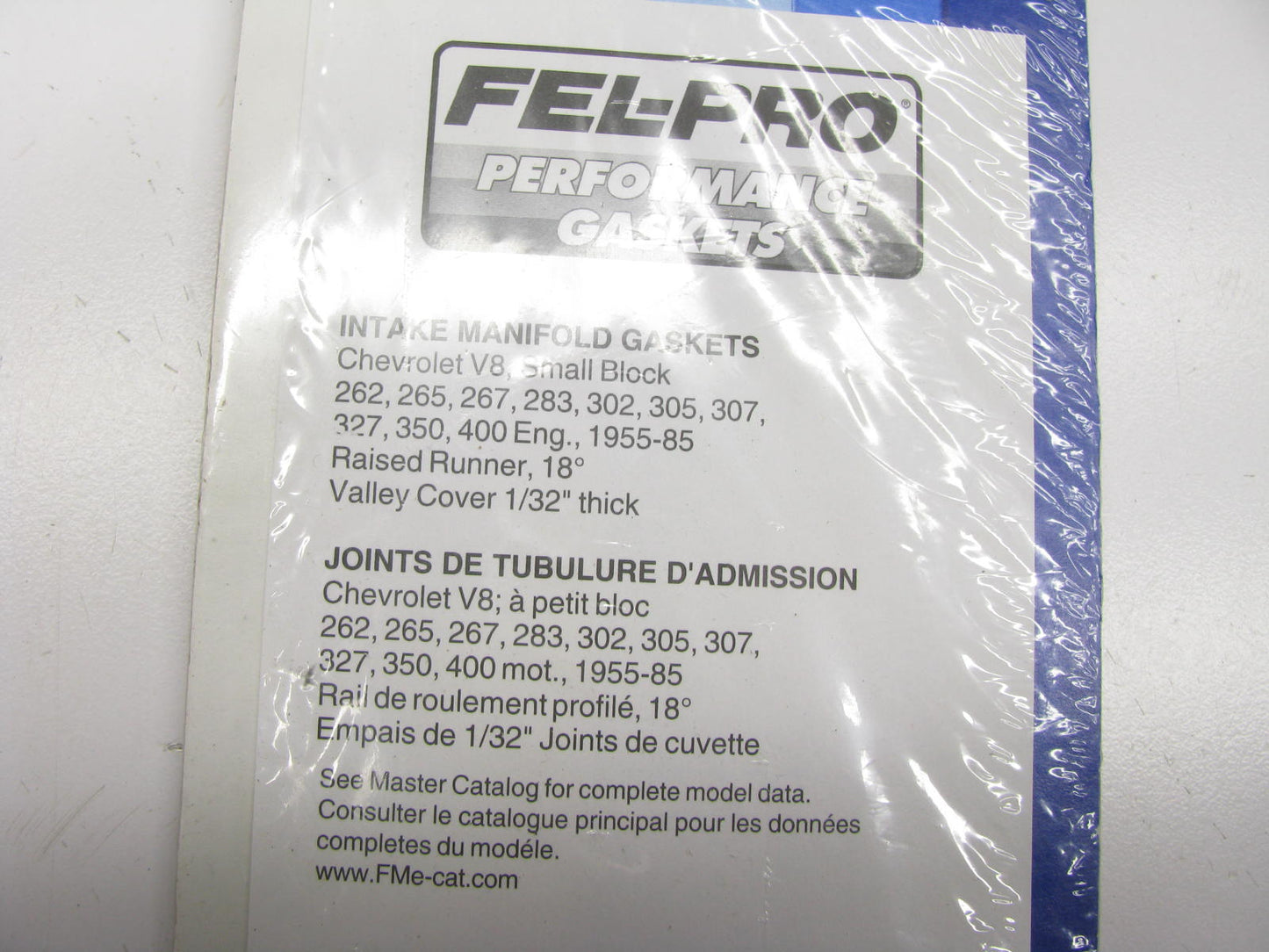 Fel-pro Performance 1254-1 Intake Gasket Chevy, V8 265-400 18 Deg Split Valley