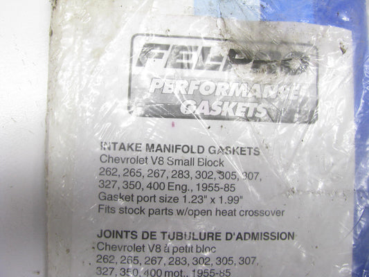 Fel-Pro 1256 SBC Intake Manifold Gasket Set 1.99'' X 1.23'' Stock Port .060'' Thick