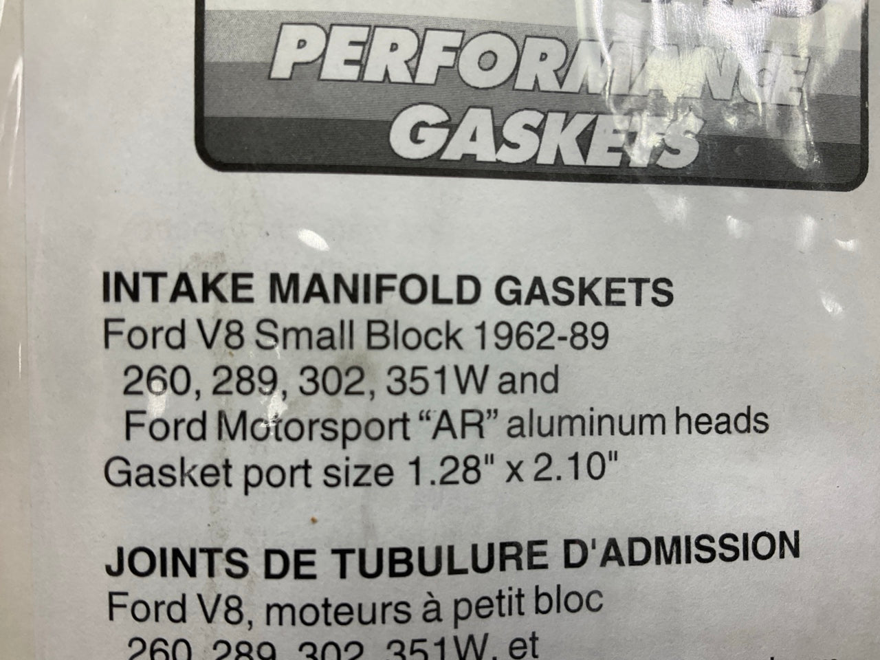 Fel-pro 1262 Performance Intake Manifold Gasket Set For 1968-85 Ford 302 351W-V8