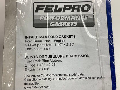 Fel-pro 1262R-1 Performance Intake Gasket Set Ford SBF 1.40''x2.25'' Port .060''