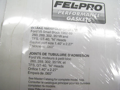 Fel-pro Performance 1262R-3 Intake Manifold Gaskets Ford SB 260 289 302 351W