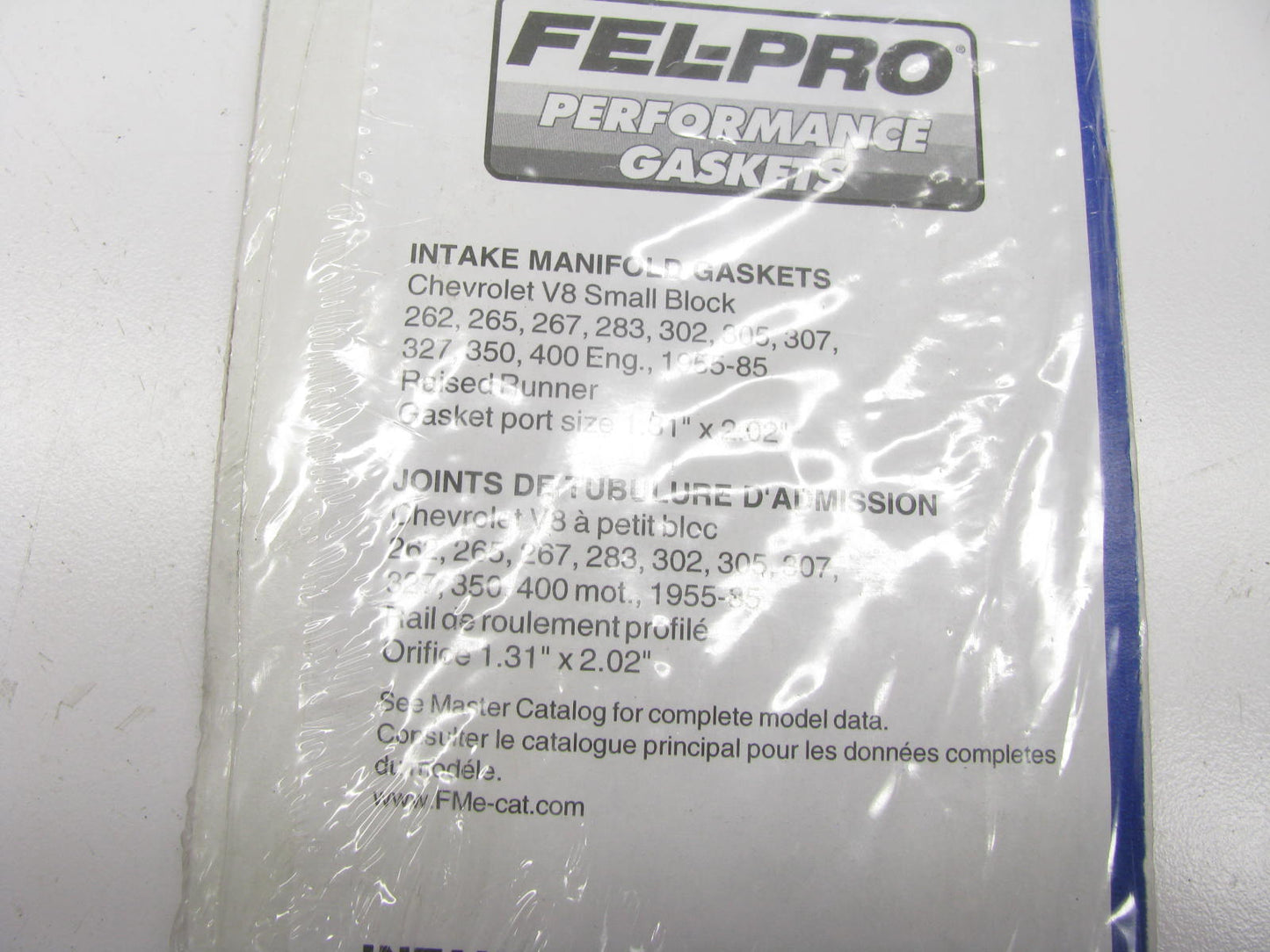 Fel-pro 1263 Performance Intake Gasket Set Chevy V8 Small Block 1.31'' X 2.02''