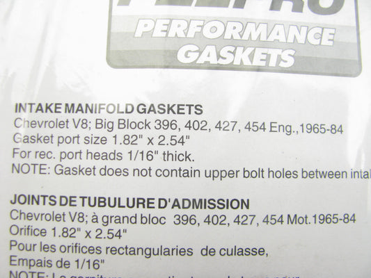Fel-Pro Performance 1275 Intake Manifold Gasket Set  Big Block Chevy 1.82x2.54''