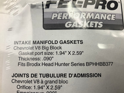 Fel-Pro 1281-4 Intake Manifold Gasket Set For Chevrolet BBC Brodix 1.94x2.59''