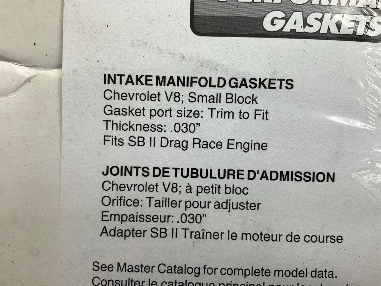 Fel-Pro 1345-1 Intake Manifold Gasket Set - Chevrolet SB II Race - Trim To Fit