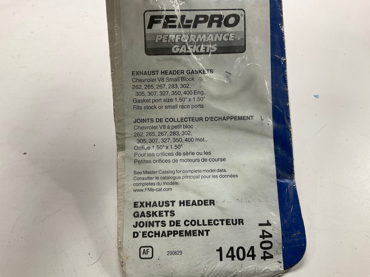 Fel-pro 1404 Performance Exhaust Gasket Set 67-00 GM SBC Vortec Square Port 1.50