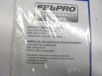 Fel-pro 1437 Performance Exhaust Manifold Gasket Set Chevy SBC SB2 1.90'' Port