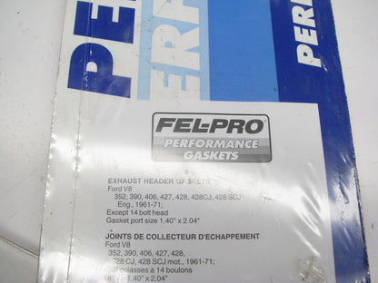 Fel-pro Performance 1442 Exhaust Gaskets 1.40'' X 2.04'' Port FORD 428 427 390 352