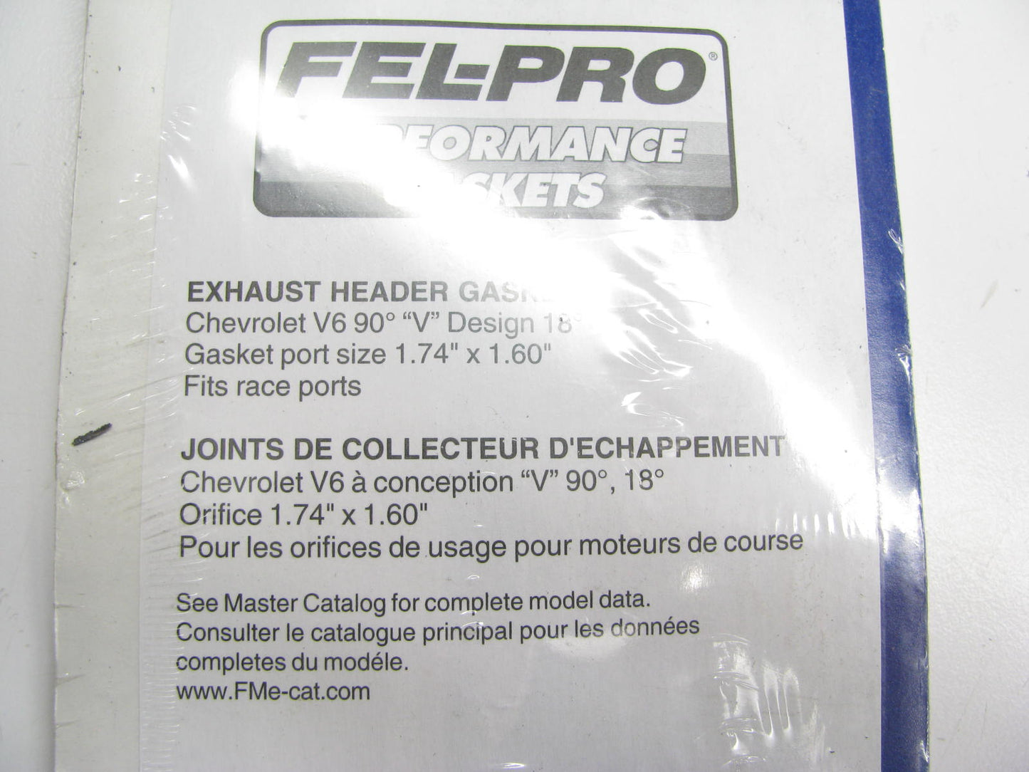 Fel-pro 1463 Exhaust Manifold Gasket Set Chevrolet 229 262 1.74''x1.60'' PortsFel-