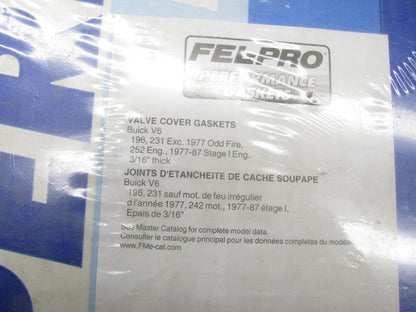 Fel-pro 1600 Valve Cover Gasket Set - 1975-1992 Buick V6 Engine 196 231 252 262