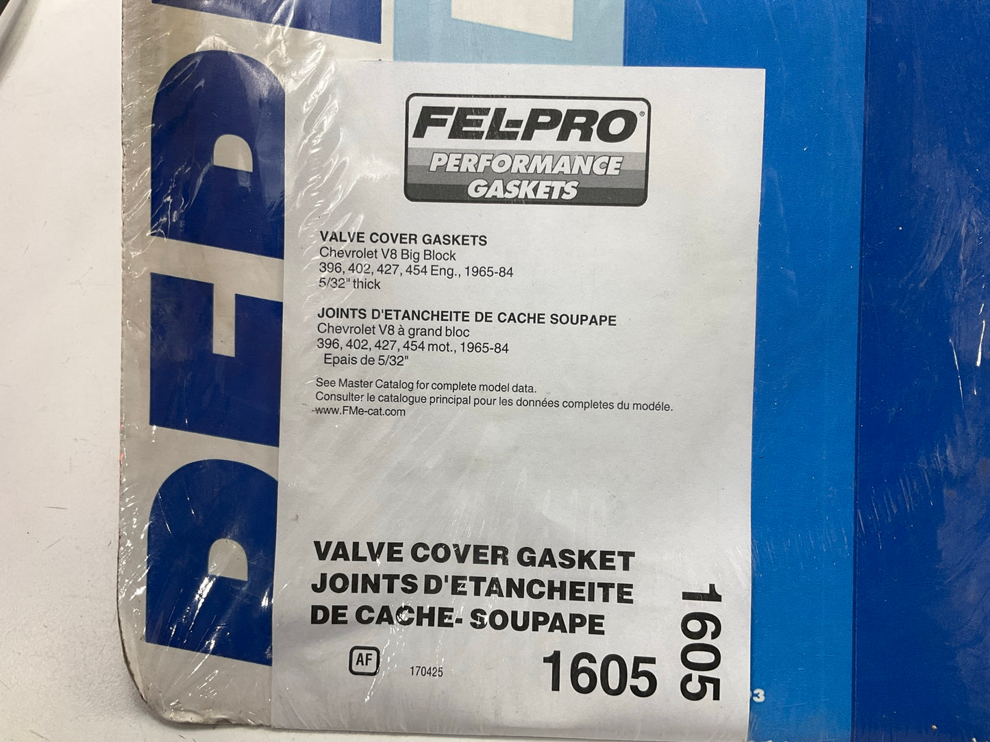 Fel-Pro 1605 Performance Valve Cover Gasket Set 0.156'' - BBC Big Block Chevy V8