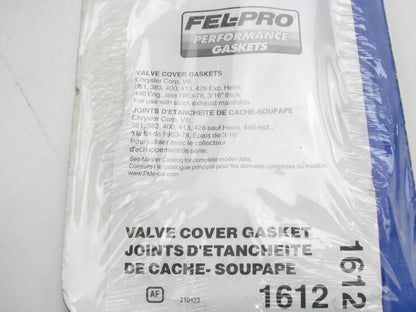 Fel-pro Performance 1612 Valve Cover Gasket SET For 1963-78 Chrysler 361-440 V8