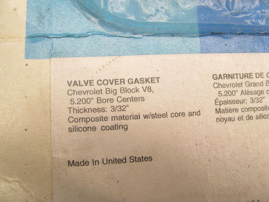 Fel-Pro 1633 PERFORMANCE Valve Cover Gasket Set Chevy Big Block V8 5.200'' BORE