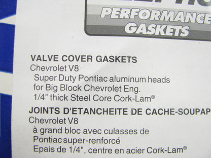 Fel-pro Performance 1634 Valve Cover Gasket Set - Chevrolet BBC W/ Pontiac Heads