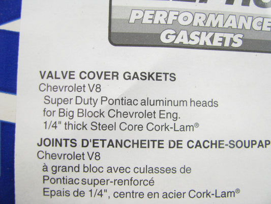 Fel-pro Performance 1634 Valve Cover Gasket Set - Chevrolet BBC W/ Pontiac Heads