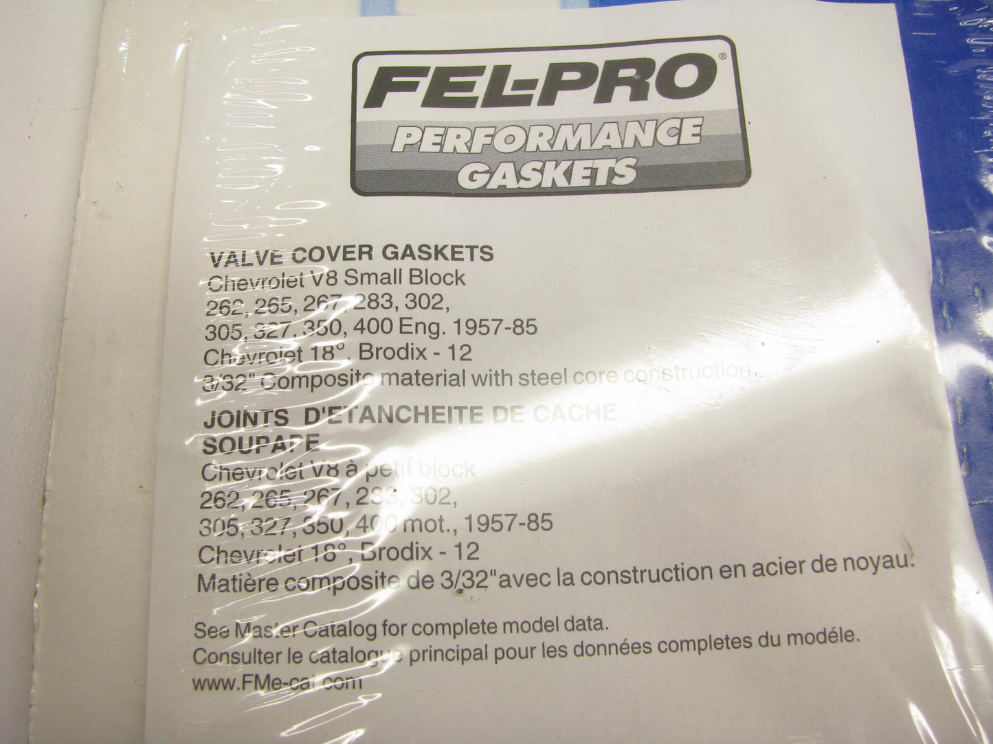 Fel-pro 1644 Valve Cover Gasket Set For 1957-1985 Chevrolet Brodix 18 Degree