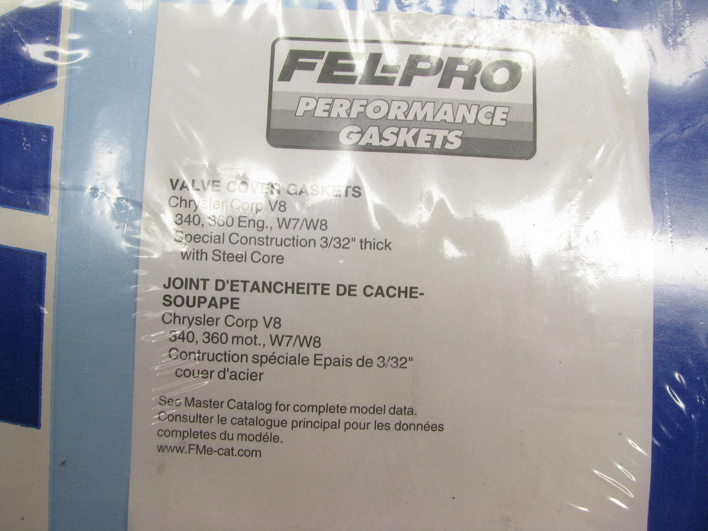 Fel-pro Performance 1650 Valve Cover Gasket Set For Chrysler, Small Block, W7/W8