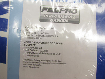 Fel-pro Performance 1650 Valve Cover Gasket Set For Chrysler, Small Block, W7/W8