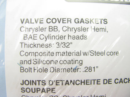 Fel-pro Performance 1665-1 Valve Cover Gasket Set For Chrysler BB BAE Heads