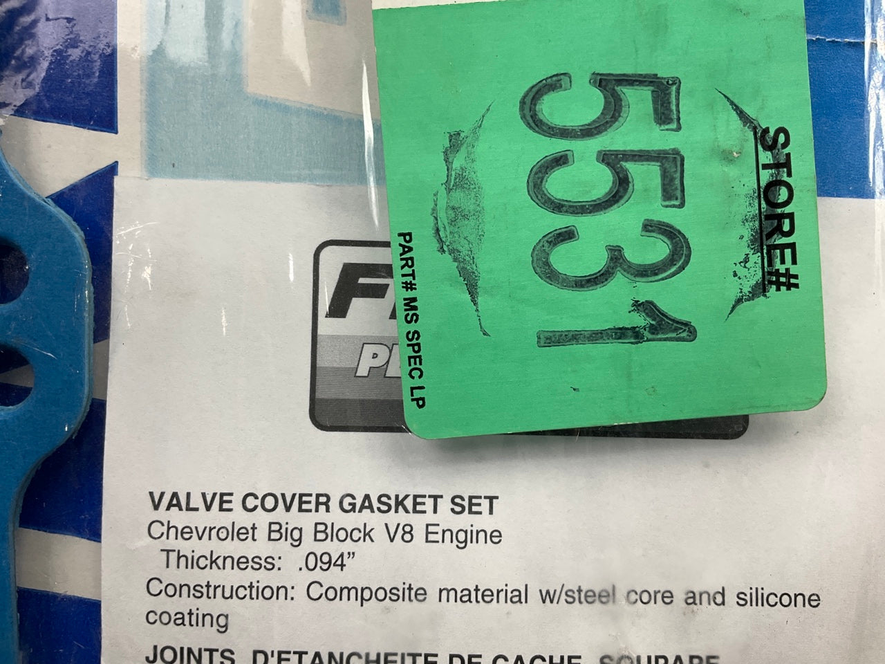 Fel-Pro 1701 Performance Valve Cover Gasket Set Chevrolet BBC V8 0.094'' Thick