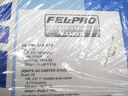 Fel-pro Performance Engine Oil Pan Gasket .060'' Thick 75-83 GM Buick 196 231 V6