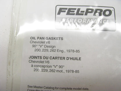 Fel-pro Performance 1801 Engine Oil Pan Gasket Set For 78-89 GM V6 Various