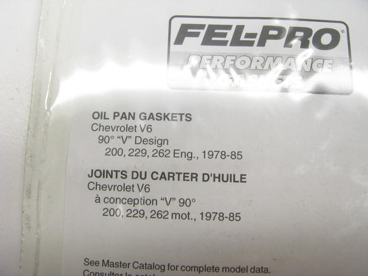 Fel-pro Performance 1801 Engine Oil Pan Gasket Set For 78-89 GM V6 Various