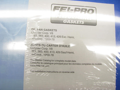 Fel-pro Performance 1808 Oil Pan Gasket For 59-78 Chrysler 361 383 4004 413 426