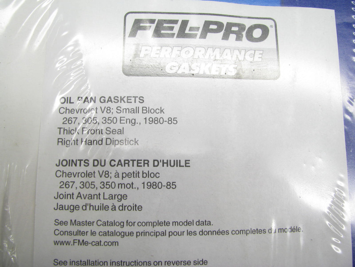 Fel-pro Performance 1818 Engine Oil Pan Gasket 1980-1985 SBC Chevy 267-350 V8