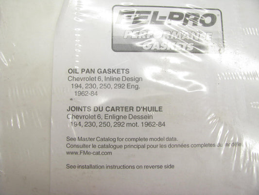 Engine Oil Pan Gasket 1955-85 Chevy L6 Fel-pro Performance 1819