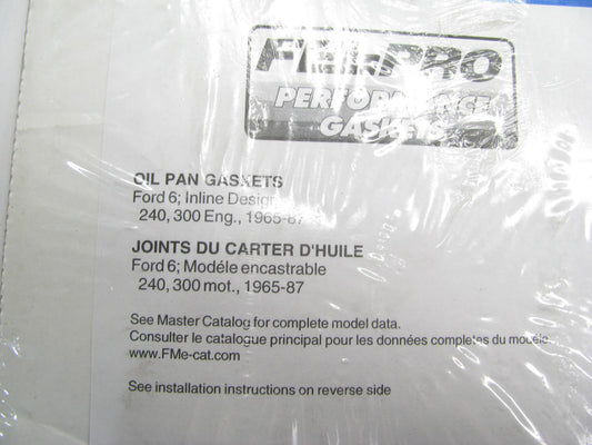 Fel-pro Performance 1820 Engine Oil Pan Gasket 65-87 Ford 240 300 I6