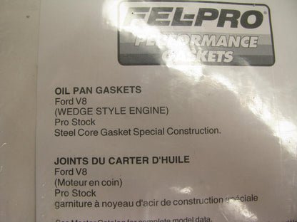 Fel-pro 1899 Performance Oil Pan Gasket Set Ford V8 Racing Big Block Wedge PS