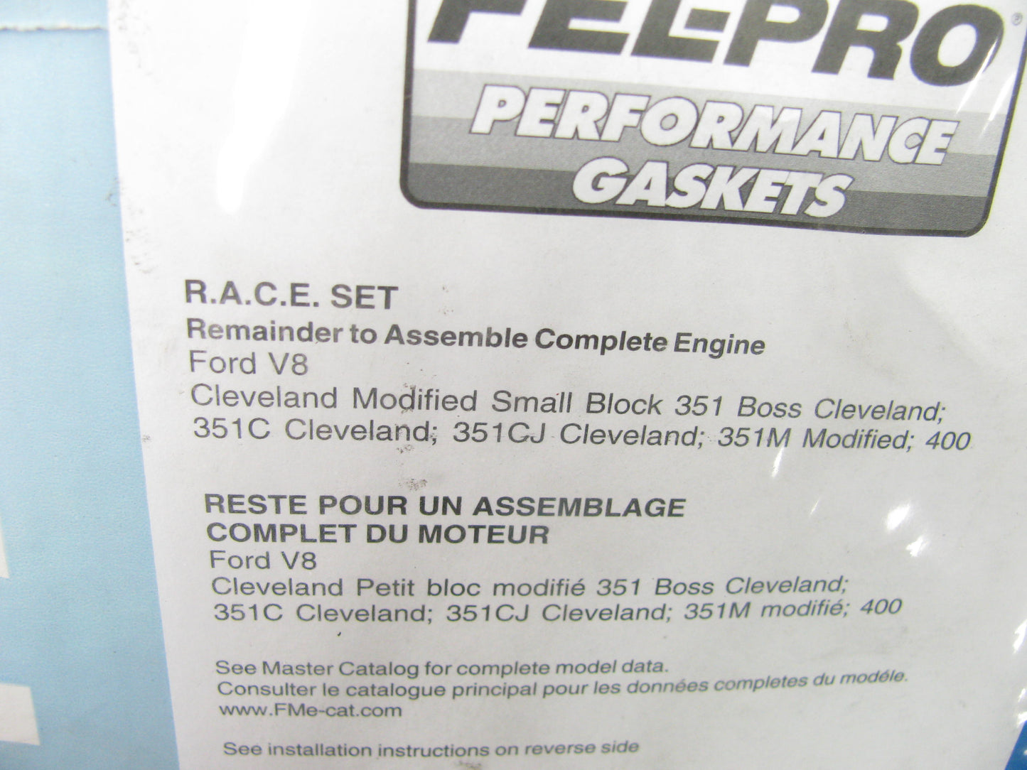 Fel-pro Performance 2370 R.A.C.E. Engine Gasket Set For Ford 351C, 351M, 400 V8
