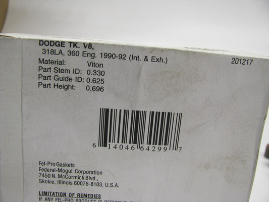Fel-pro Performance 2548 Valve Stem Seal  Package Of 50
