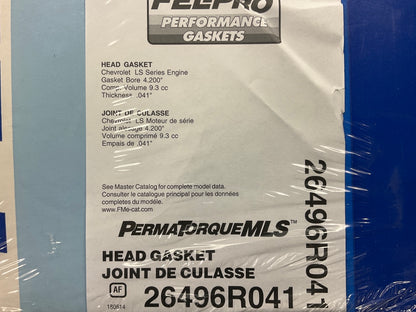 Fel-pro 26496R Performance MLS Right Head Gasket Chevy LS 4.2'' Bore 0.041'' Thick