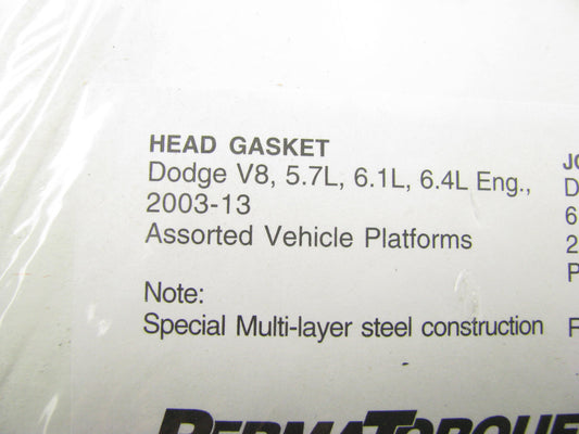 Fel-pro 26588R032 Right MLS 0.032'' Head Gasket For HEMI 5.7L 4.124'' Bore Size