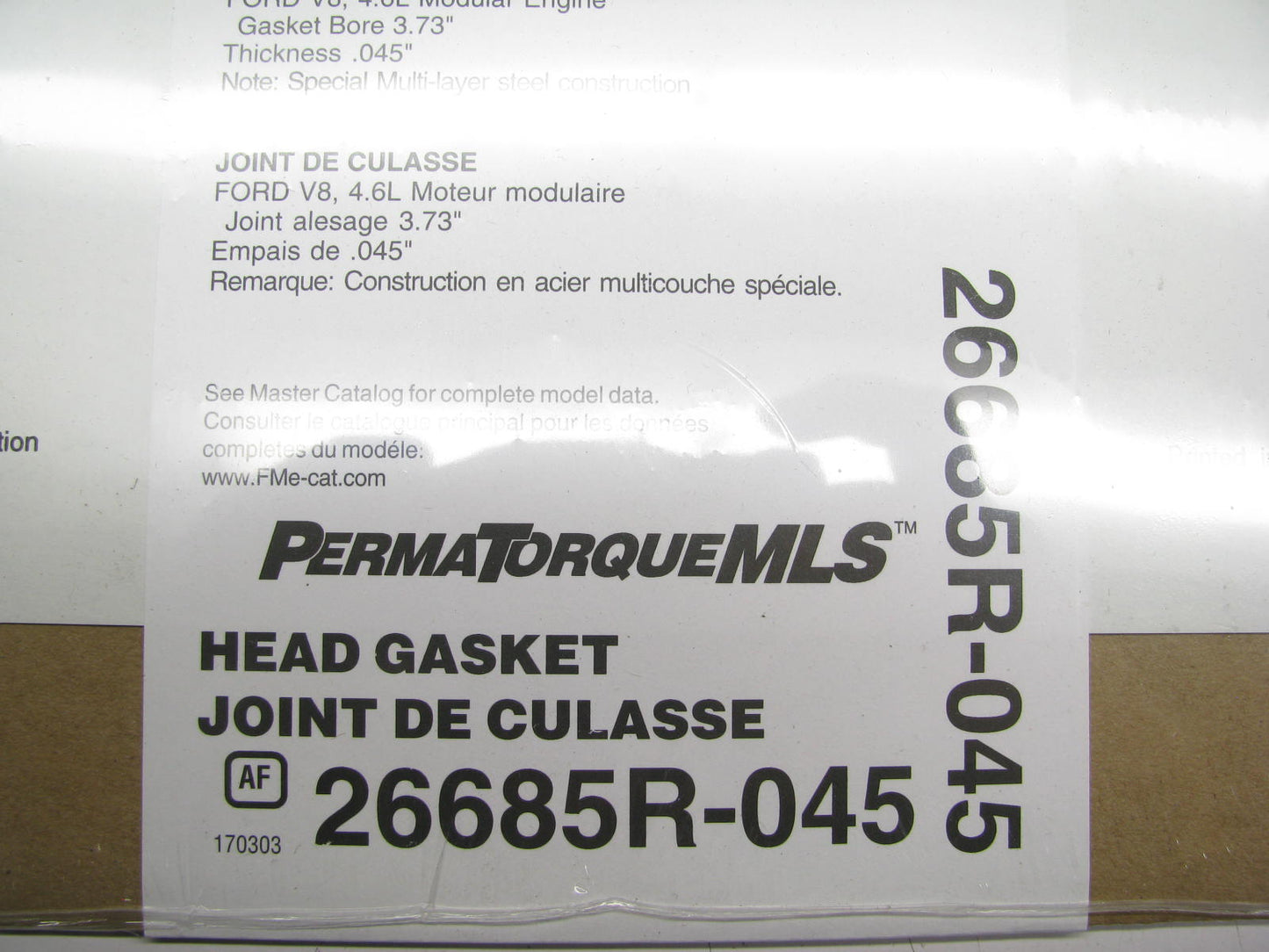 Fel-pro Performance 26685R-045 Right MLS Cylinder Head Gasket Ford 4.6/5.4L,