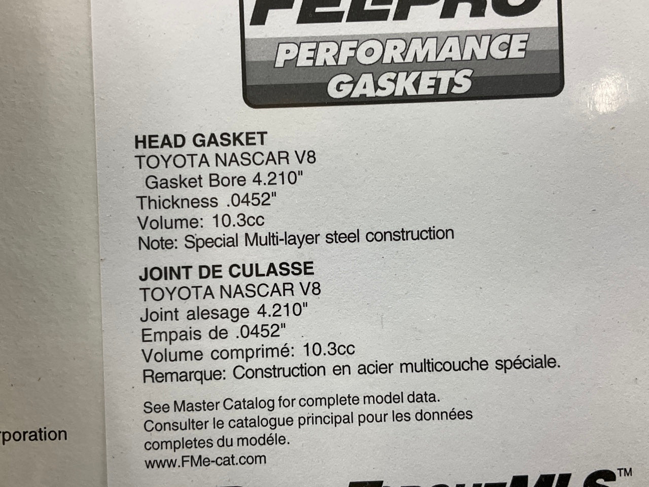 Fel-pro Performance 26702R LEFT Cylinder Head Gasket For Toyota Nascar PH11 PH12